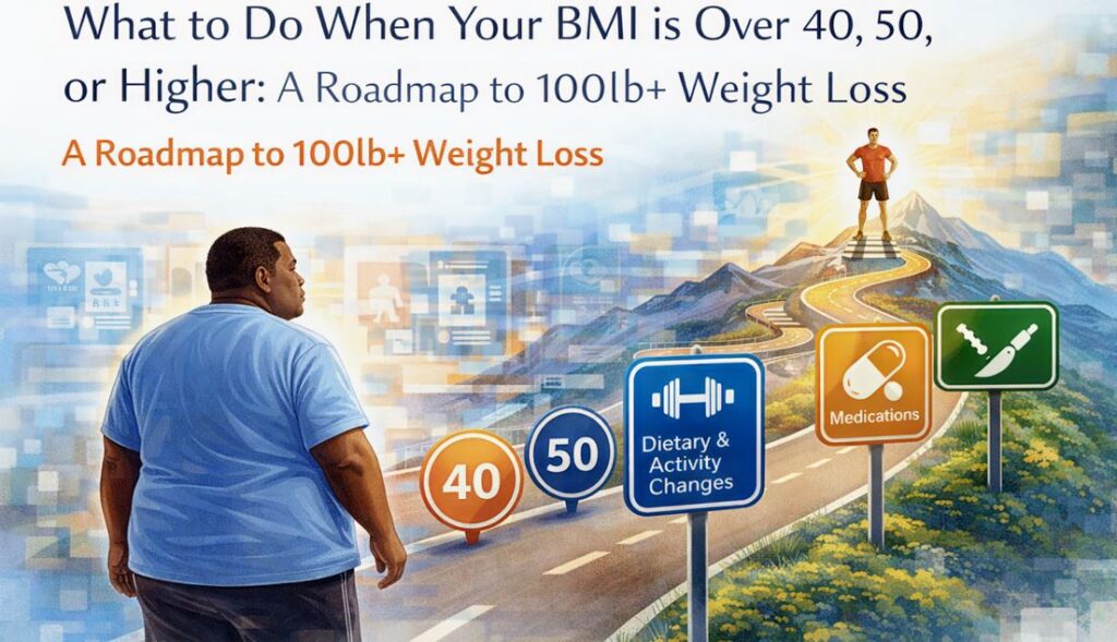 What to Do When Your BMI is Over 40, 50, or Higher: A Roadmap to 100lb+ Weight Loss